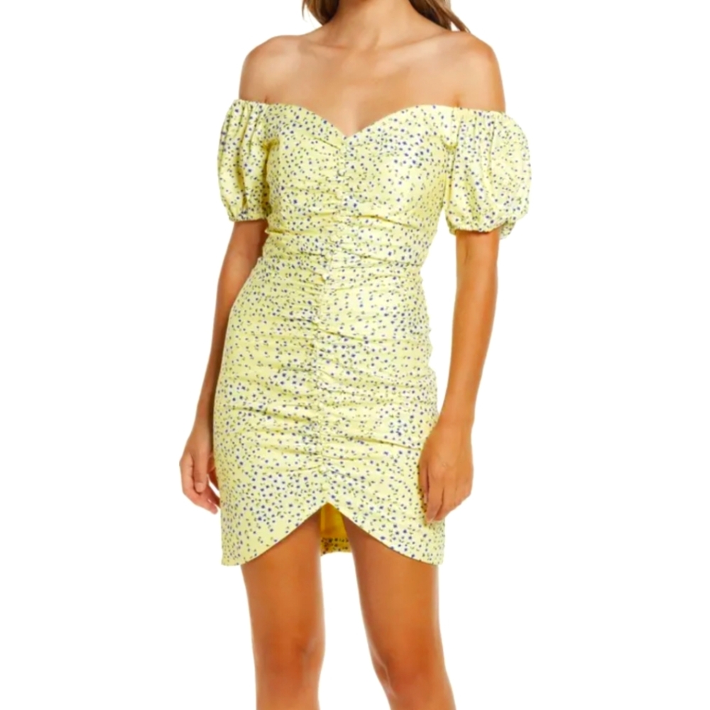 Lavish Alice Yellow Floral Dress